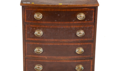 Mahogany bow-front chest of drawers