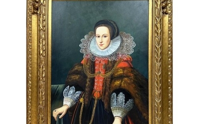 16TH CENTURY ENGLISH MANNER 'Portrait of an Elizabethan lady...