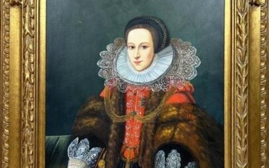 16TH CENTURY ENGLISH MANNER 'Portrait of an Elizabethan lady',...