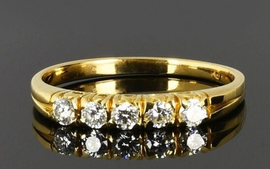 18 kt. Gold - Ring - 0.35 ct Diamond