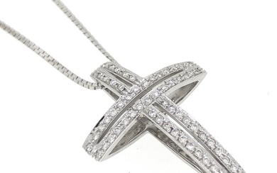 18 kt. White gold - Necklace with pendant - 0.62 ct