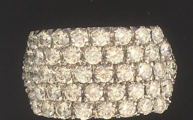 18 kt. White gold - Ring - 3.20 ct Diamond