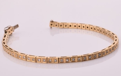 18 kt. Yellow gold - Bracelet - 0.60 ct Diamond