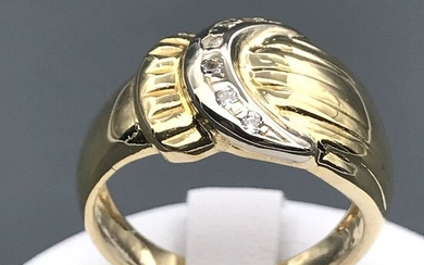 18 kt. Yellow gold - Ring - 0.06 ct Diamond