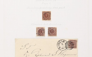 1851. 4 RBS Ferslew and Thiele. Plate I, no. 70. 3 stamps...