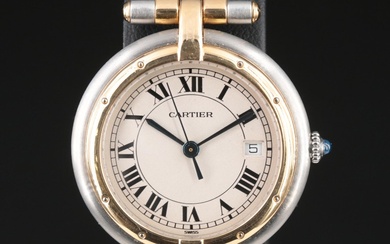 18K and Stainless Steel Cartier Panthère Vendome Wristwatch