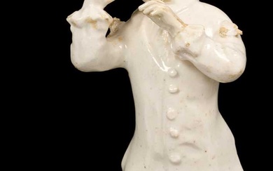 18th century white glazed figure