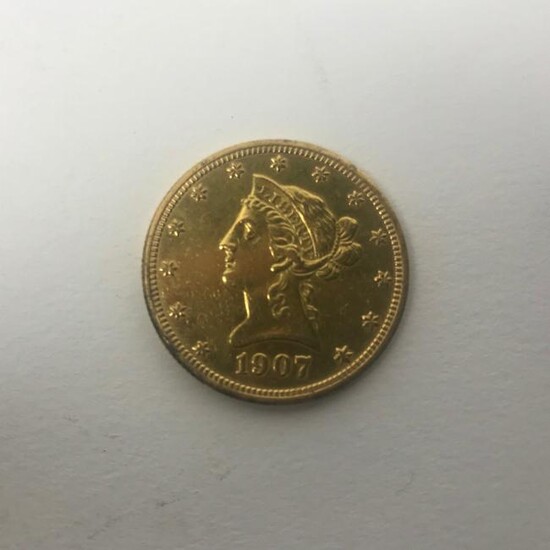 1907 US Ten Dollar Gold Coin