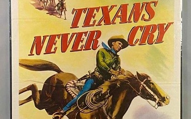 1951 Columbia Pictures Texans Never Cry Movie Poster