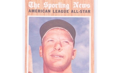 1962 Mickey Mantle Topps #471 "The Sporting News American League" All-Star Card
