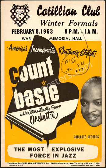 1963 Count Basie Cardboard Poster
