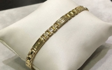 Men's bracelet in 18 kt (750) gold - 22 cm