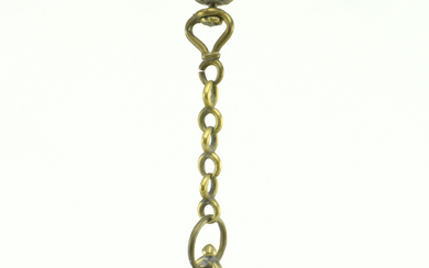 19TH CENTURY SOUTH EAST ASIAN HANGING BRASS OIL LAMP
