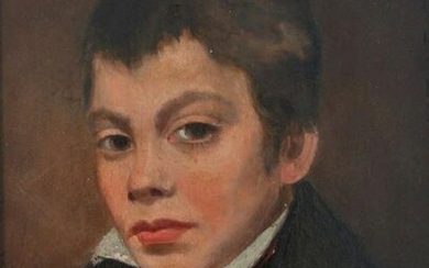 19thc English School Portrait of a Young Boy