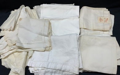 20+ Off White Embroidered & Lace Linens