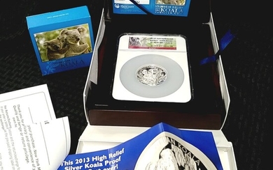 2013 $8 Australia 5 oz Silver Koala HR NGCPF70 UC