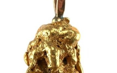 23K Natural Gold Nugget Necklace Pendant