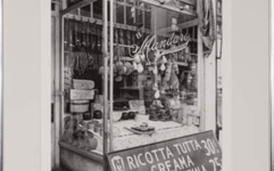 ABBOTT, BERENICE (1898-1991) Italian cheese store. 276 Bleecker Street, Manhattan