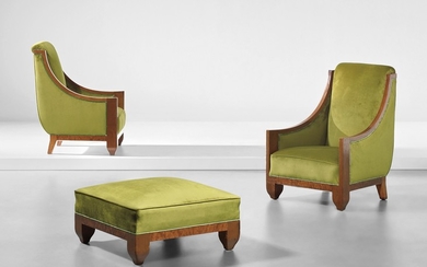 André Sornay, Pair of armchairs and ottoman