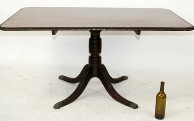 Antique English tilt top mahogany table