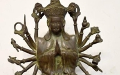 Cast Bronze Bodhisattva Figure