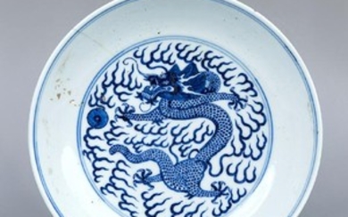 CHINESE BLUE AND WHITE DISH
