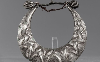 A Chinese Miao tribe silver necklace