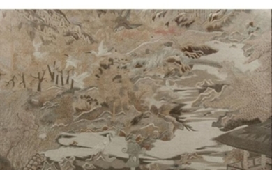 Chinese Silk Embroidery Scene