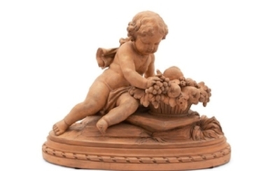 A Continental Terracotta Figural Group