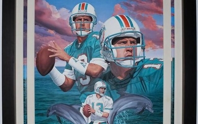 Danny Day Miami Dolphins "DAN MARINO" Oil Painting