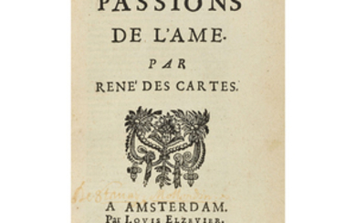 DESCARTES Ren. Les Passions de l’me. Amsterdam [Paris], Louis Elzevier,...