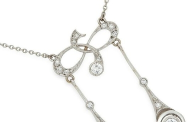 DIAMOND NEGLIGEE PENDANT set with round and rose cut