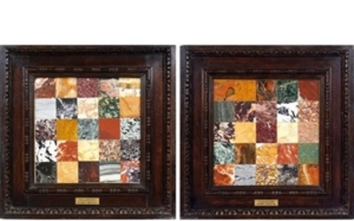 A pair of different marbles samples