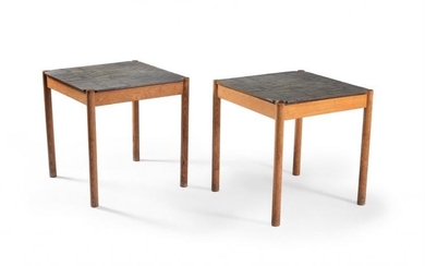 FDB Møbler, Denmark, two square tables and two rectangular bases only