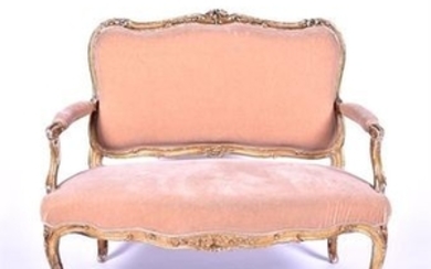 A French Louis XV style two seater salon settee