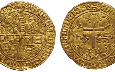 Henri VI. 1422 1453. Salut d'or. A/ HENRICVS:DEI:G…