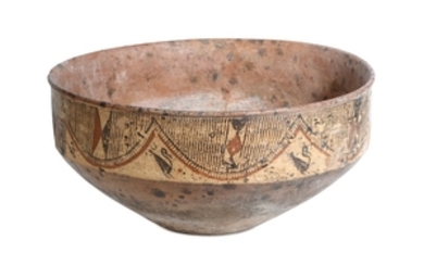 A LARGE NEAR EASTERN POTTERY BOWL Circa 1st...