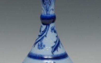 A Moorcroft Cornflower pattern bottle vase, tube lined