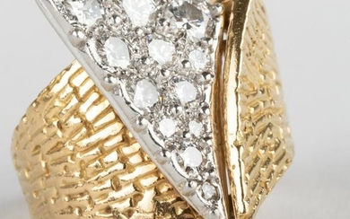 Platinum and 18K Gold, Diamond Ring