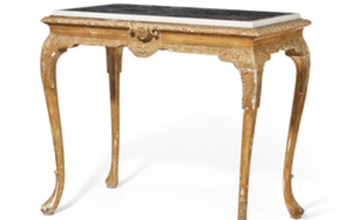 A QUEEN ANNE GILTWOOD SIDE TABLE, BASICALLY EARLY 18TH CENTURY, FORMERLY A STAND