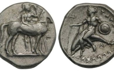 Southern Apulia, Tarentum, c. 344-340 BC. AR Nomos (22mm, 7.78g,...