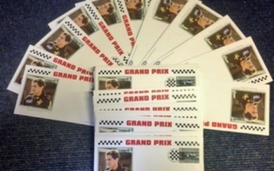Trade Lot of 50 Ayrton Senna Grand Prix Official Chaucer FDCs with single Graham Hill Stamp. Perfect for signing. 3/7/2007...