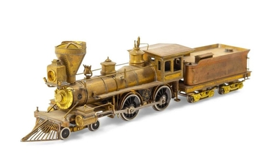 A United Scale Models Brass HO-Gauge 4-4-0 Locomotive