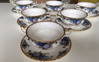 Soup bowls royal albert moonlight rose. (12) - Porcelain