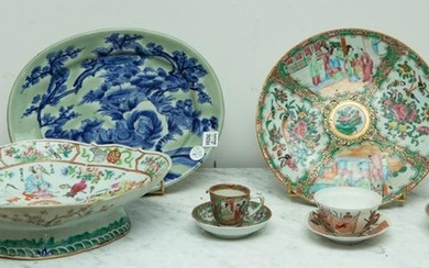 Chinese Rose Medallion Dish and Other China