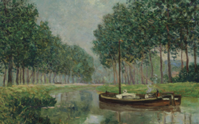 Maxime Maufra (1861-1918), Chaland sur le canal