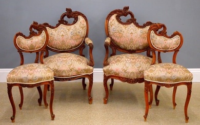 4 French Rococo Revival Chairs