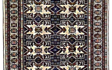 4 x 6 Ivory Indian Kazak Rug