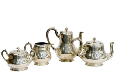 4pc Christofle French Silver Plate Tea and Coffee Set late 19th / early 20th cen