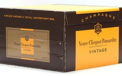 6 bts. Champagne Vintage, Veuve Clicquot 2008 Oc.
